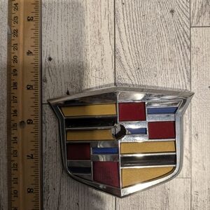 Cadillac Emblem with Red and Yellow Accents
